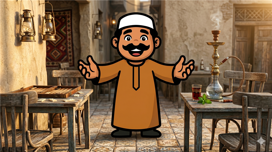 عم عبده في القهوة بيرحب بيك